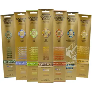 GONESH - INCENSE 10” STICKS - 40+ SCENTS AVAILABLE! - 20 Sticks Per Pack