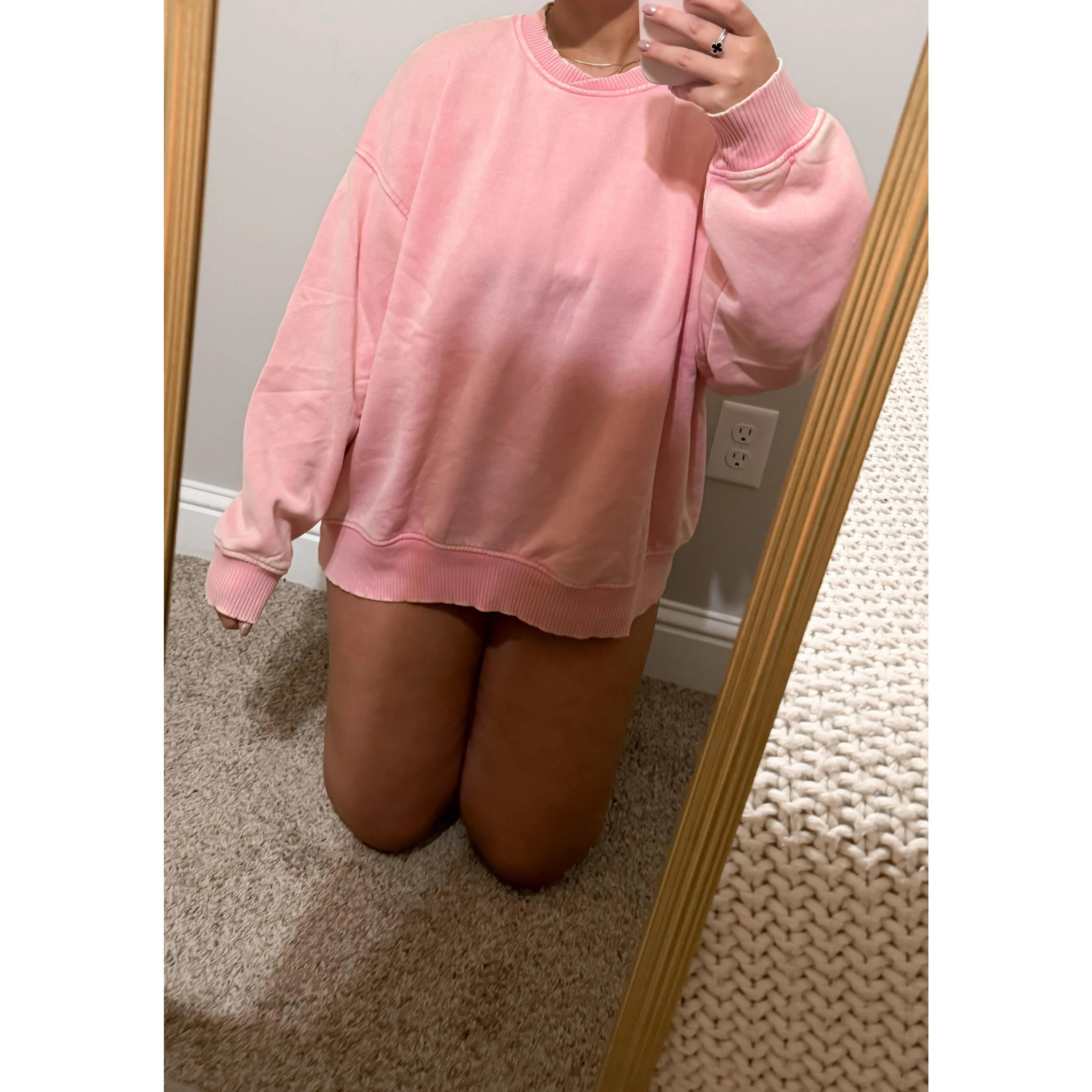 candy pink oversized pullover