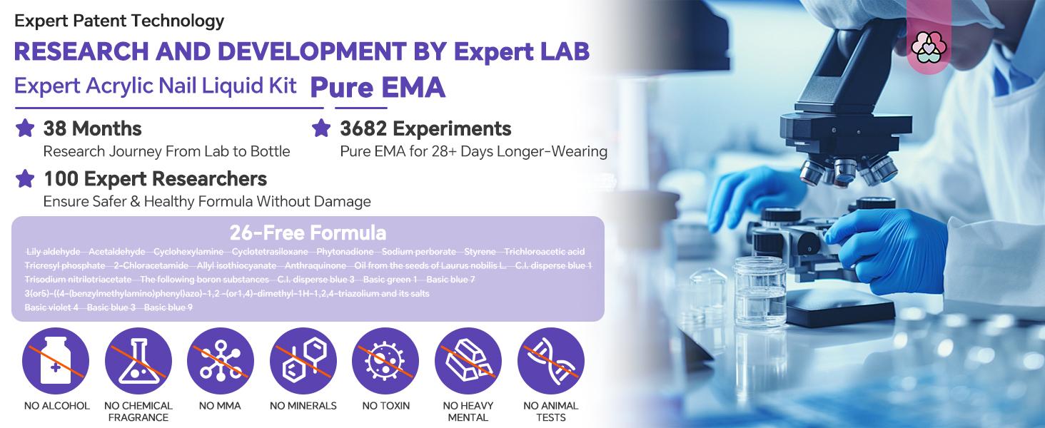 SAVILAND Monomer Acrylic Nail Liquid 4oz EMA Formula, Non-Yellowing for Acrylic Powder Nail Art Extensions 3D Carving DIY Salon Use Christmas Gift