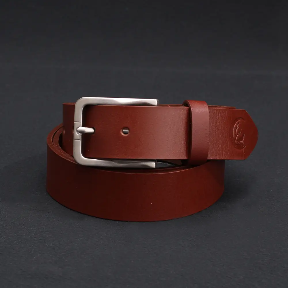 Men's Premium Full Grain Leather Adjustable Belt - Handmade Classic Belt with Stainless Steel Buckle, Engraved Logo, Luxury Durable Gift for Him (Built to last a lifetime-not months), Classic Belts