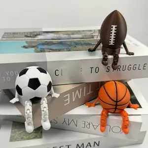 3D Printed Sports Ball Models, Mini Football Rugby Basketball, Fashionable Desktop Decorations, Christmas New Year Gift, Party Present, Collectible Figurines
