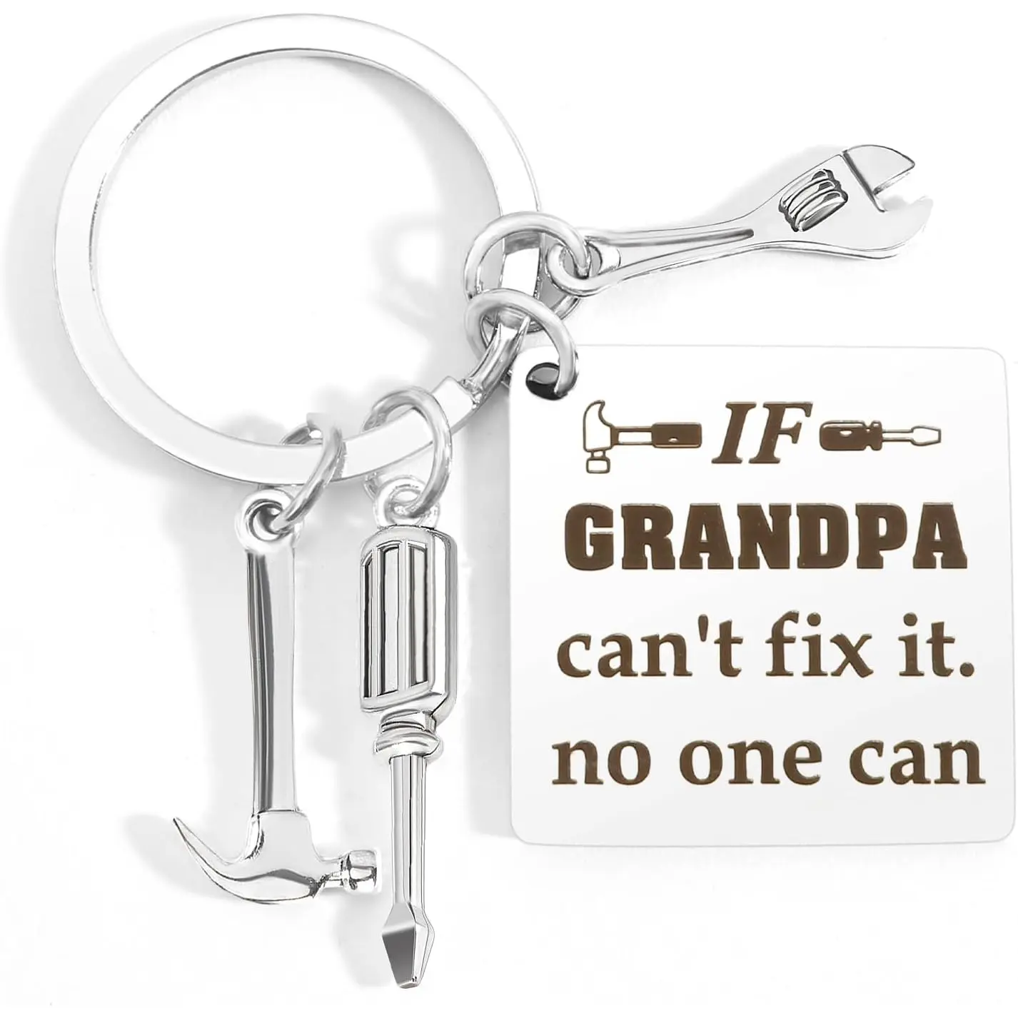 Grandpa Gifts Fathers Day Christmas Grandparents Day Birthday Stocking Stuffers Keychain