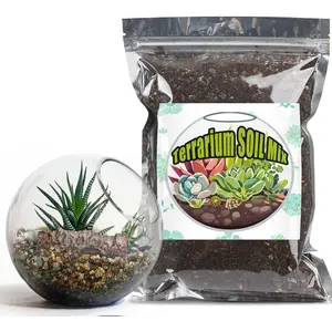 Terrarium Potting Soil Mix 4qt, Custom Made for Terrariums, Perfect for Vibrant Miniature Gardens