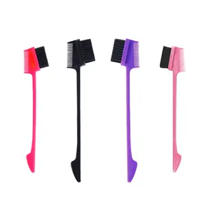 3 in 1 Hair Edge Brush Double Sided Hair Comb Pack Smooth Brush Comb Grooming Double Sided Edge Control Brush For Hair Salon Hair Comb Brushes