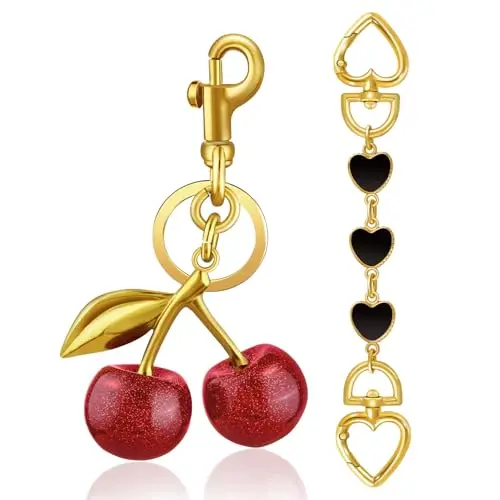 A26 Red Cherry Charm and Bag Extenders(b