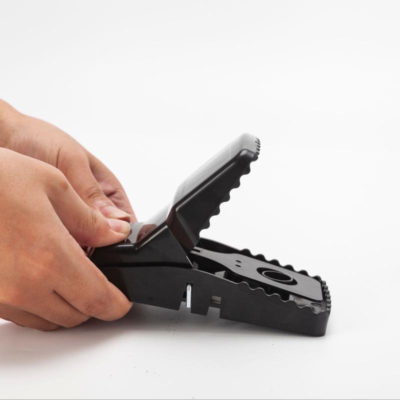 12-Pack Full Black Mouse T-R-A-P-S Reusable R-o-d-e-n-t Control Devices Quick Sanitary Safe Solution with Sensitive Trigger for Indoor Outdoor Use Durable Washable ABS Plastic S-n-a-p T-r-a-p Mechanism Hands-Free Release System
