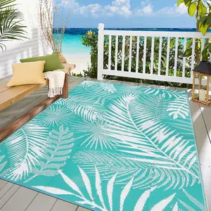 Outdoor Rug 5x7 Reversible Plastic Straw Rug  Patio Rugs for Patios Clearance RV Mat for Outside Outdoor Carpet for RV Porch Deck Beach Camper Backyard