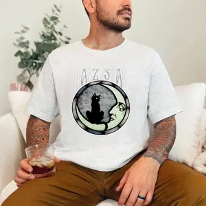 Vintage 90s Mazzy Star Moon And Cat T-Shirt, Retro Alt Rock Graphic Tee, Hope Sandoval Inspired, Unisex Cotton Streetwear Top