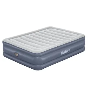 Bestway Tritech Air Mattress w/Built-in AC Pump & Antimicrobial Coating, Queen