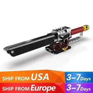 1818PCS Movie MOC Electric Chainsword Building Blocks Chainsaw Linkage Power Weapons Model Bricks Creative Assemble Toys Gift