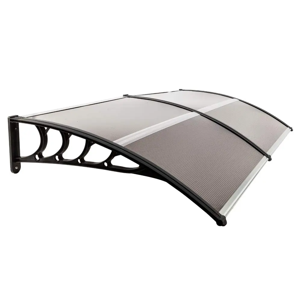 Door & Window Awning Canopy, 78" x 39" Polycarbonate Cover with Strong ABS Brackets and Aluminum Bars, UV Resistant Rain Shelter for Home, Eco-Friendly