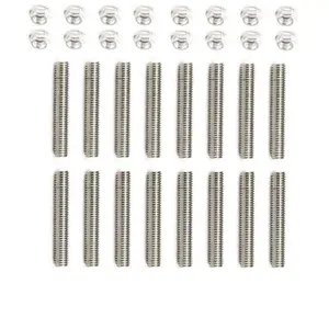 For Ford Mustang Explorer 4.6 5.4 Stainless Steel Exhaust Manifold Stud Nuts Kit 16PC Exhaust Manifold Studs & Nuts Kit 16PC Exhaust Manifold Studs & Nuts Kit