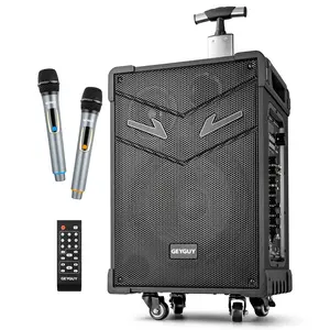 10'' Bluetooth Speaker PA System – Portable Karaoke Machine with Rechargeable Speaker, Wireless Crystal Microphone, Guitar Input, USB/FM/AUX/TWS, Remote Control, Stereo Sound for Smartphones & Events Device subwoofers