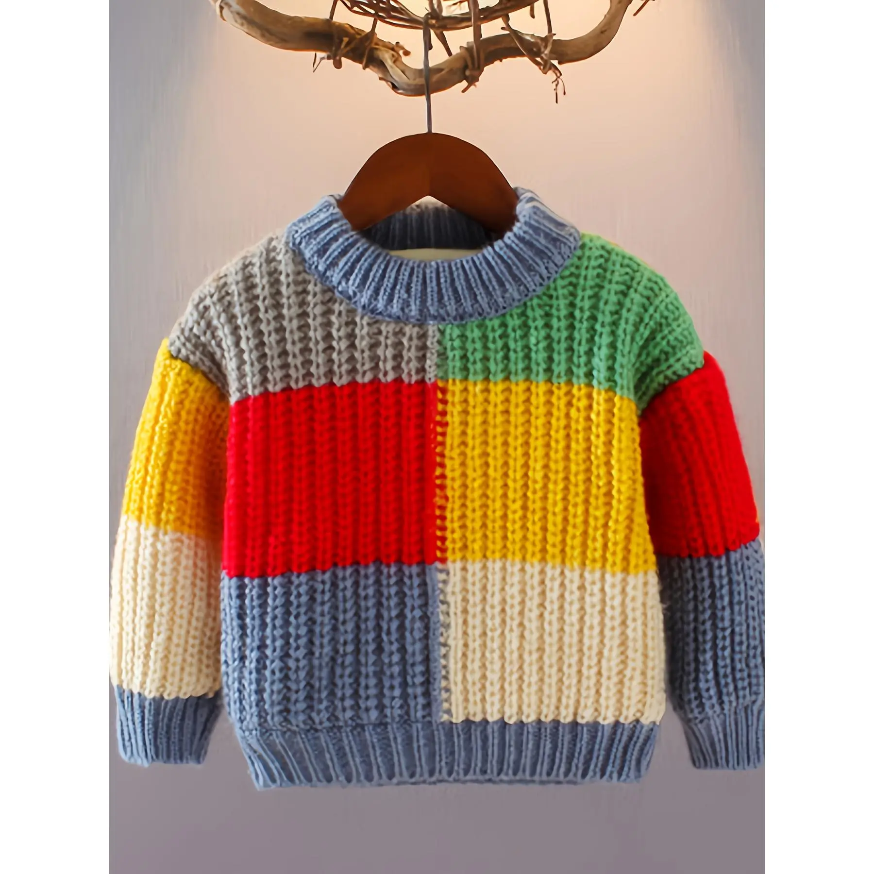 Thickened Colorful Sweater in a Trendy Korean Style, Loose-Fitting And Suitable for Both Girls And Boys, Perfect for Back-To-School Outfits