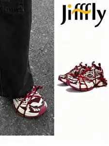 Jifffly New Strappy Chunky Sneakers - Gradient Print, Trendy Casual Outdoor Shoes, Sports Shoes