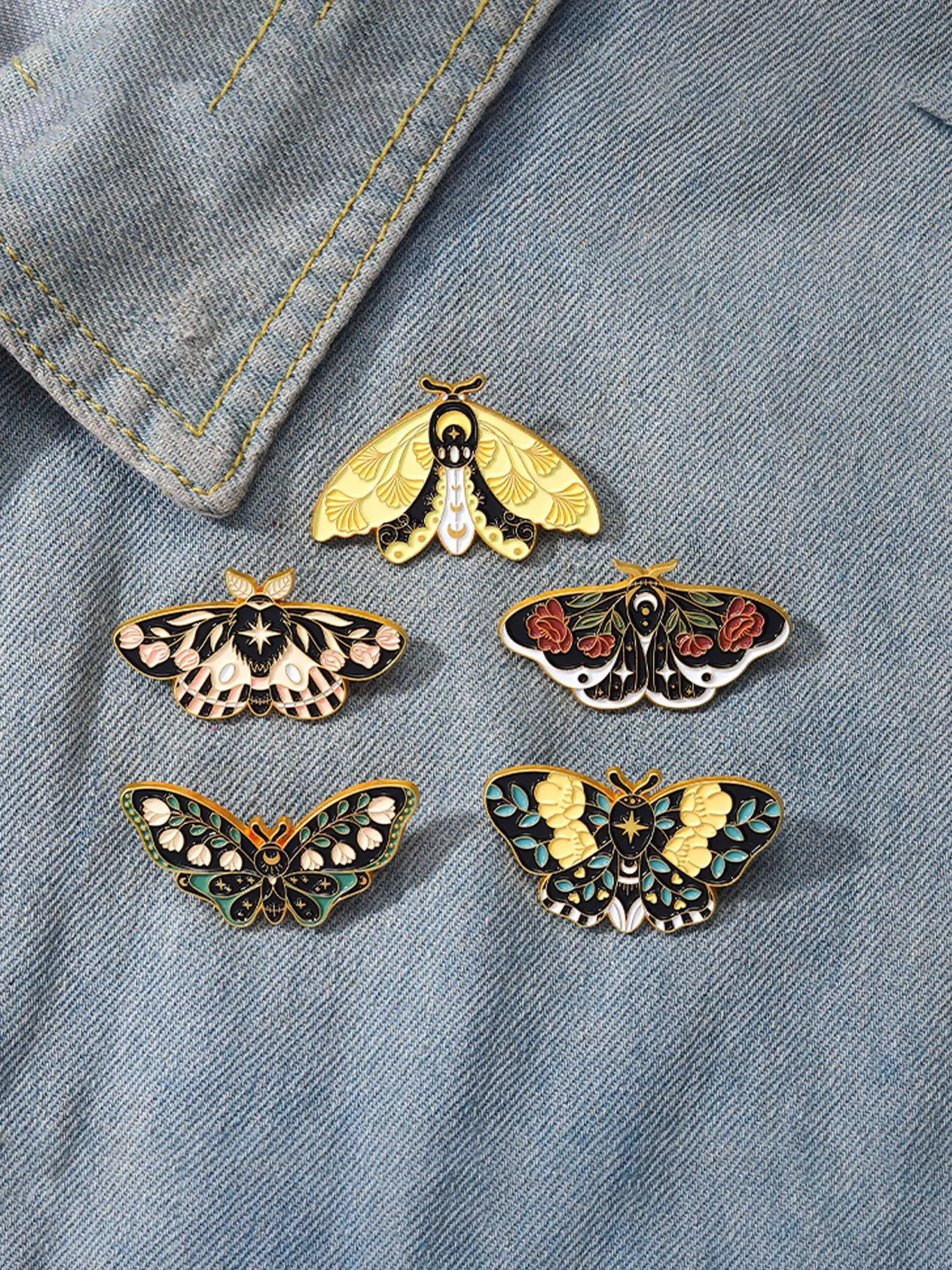 Creative Butterfly Design Brooch, Creative Insect Metal Badge, Lapel Pin for Women & Men, Enamel Pin Suitable for Backpacks, Jeans, Scarves, Hats Decoration for Birthday Gift, Cute Gift for Boyfriend Basket, Flower Brooch, Alloy Brooch Pin, Metal Pins
