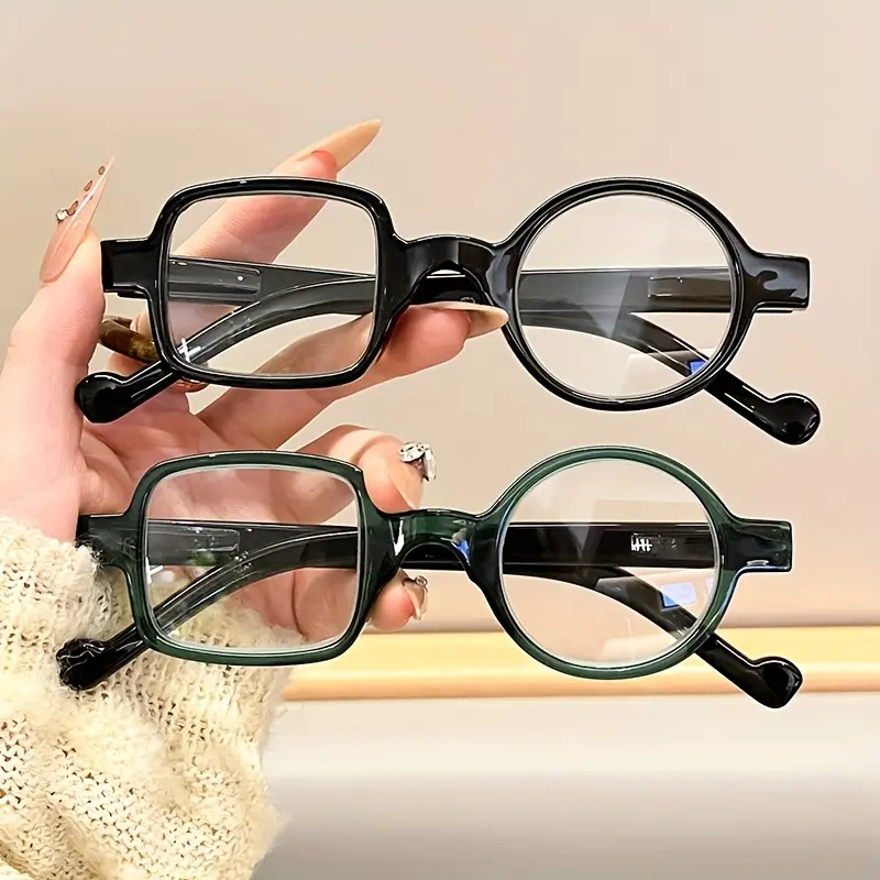Non-prescription reading glasses, suitable for middle-aged and elderly people - Magnifying glass with ergonomic spring hinge, suitable for TV, books,, driving - The perfect gift for the elderly and baby boomers - Protects eyes, clear vision