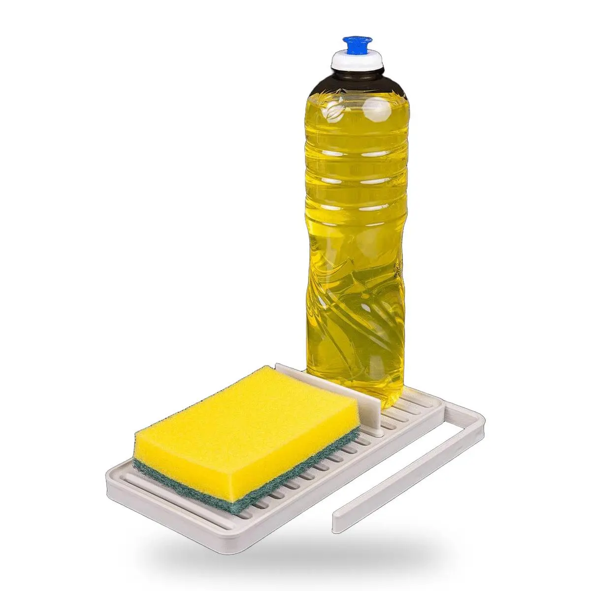Sponge Holder Set for Kitchen Sink - Countertop Caddy for Scrubbers and Dish Brushes