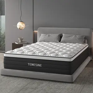 12/14 Inch Twin Full Queen King Mattress Memory Foam And Spring Hybrid Mattress Medium Firmness, Lumbar Support  For Home Rooms Hotels, Boxed Mother's Day Gift Furniture Ergonomic mattress Interior Modern luxurious comfort
