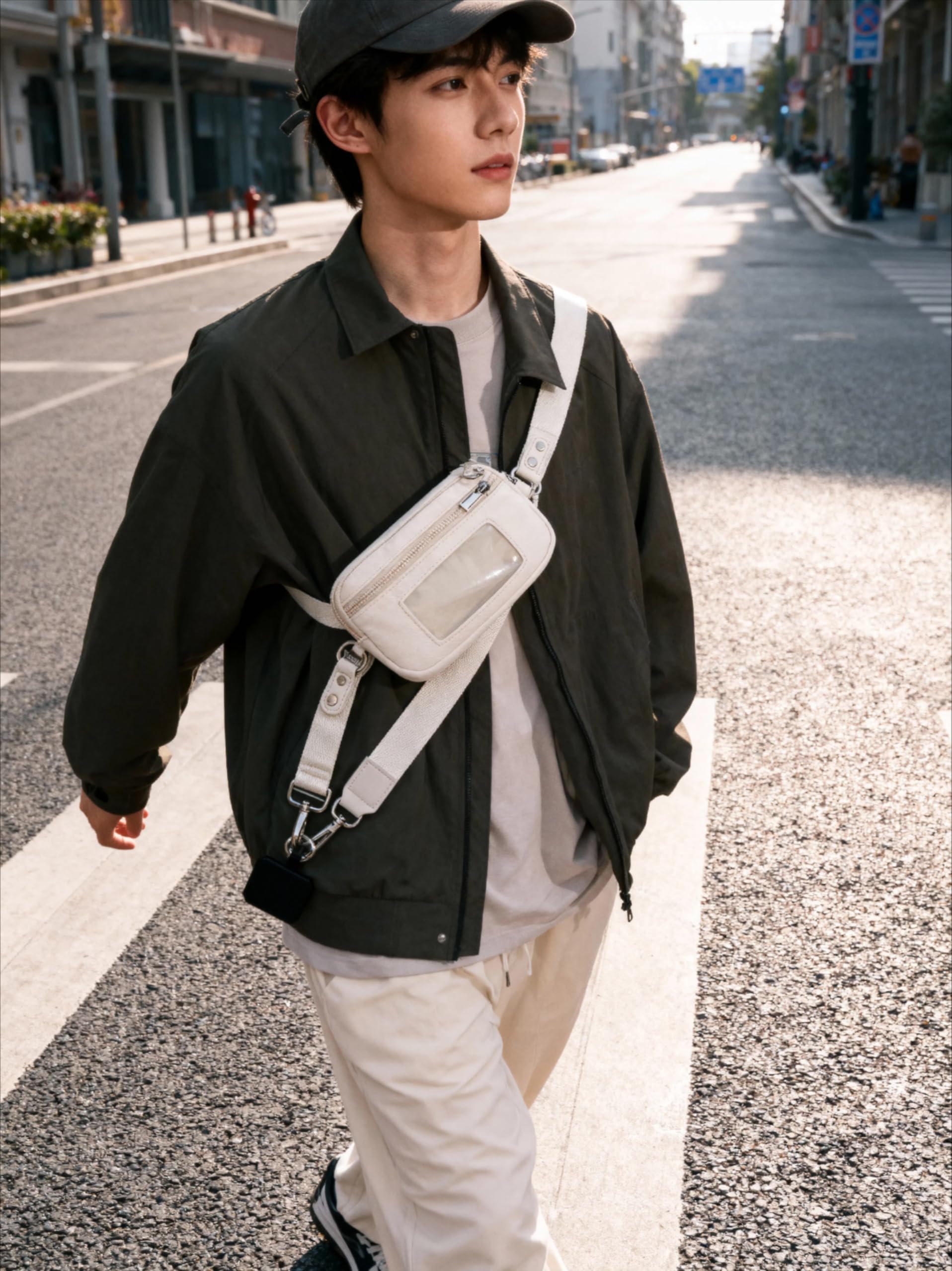 3-in-1 Clip And Go Strap for Phone with Wallet Crossbody Adjustable Phone Strap for Women and Men Phone Lanyard With Anti-Theft Zipper Pouch Detachable Wrist Wallet Compatible with All Phones For Trave or Daily Use