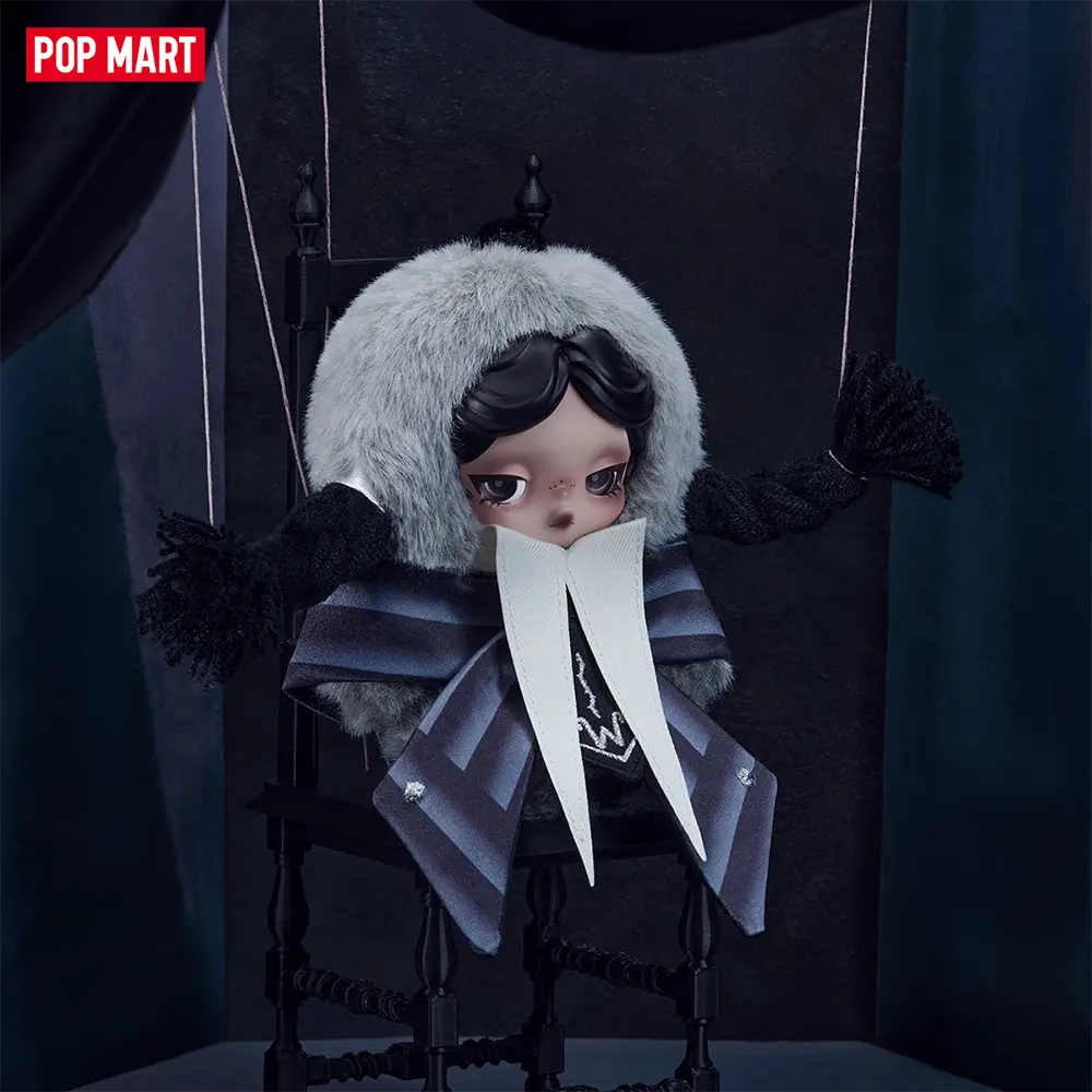 POP MART SKULLPANDA × Wednesday Plush（Nevermore Academy Uniform Version）