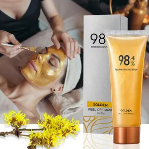 [+5$,get 2 pcs] 98.4% Gold Peel-Off Mask - Anti-Wrinkle & Even Skin Tone with Rosa Damascena, Hamamelis Virginiana, & Tremella Fuciformis | 2.82 OZ