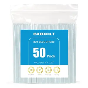 Hot Glue Sticks, 4" x 0.27inches/0.7cm Diameter (50 Pcs) - Clear Mini Glue Sticks for DIY, Crafting, Classroom Projects, Compatible with Most Mini Glue Guns
