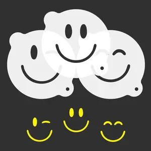 Smiley Face Coffee Stencils