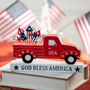 God Bless America Truck Tabletop Decoration