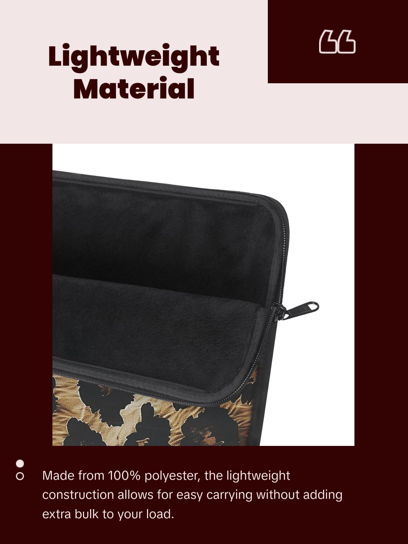 Leopard Print Laptop Sleeve - Soft and Protective