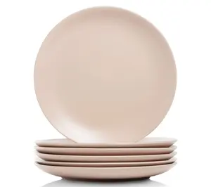 10 Strawberry Street Set of 6 Wazee Matte Coupe Dinner Plate