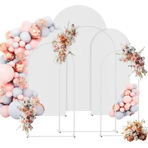 Arch Backdrop Stand and Cover Set 7.3FT 6.6FT 6FT Metal Balloon Arch for Wedding Gender Reveal Baby Shower Bridal Party Birthday Ceremony Patchwork Design