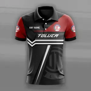 LIGA MX Deportivo Toluca Personalized Name Multi Color Polo ST2604