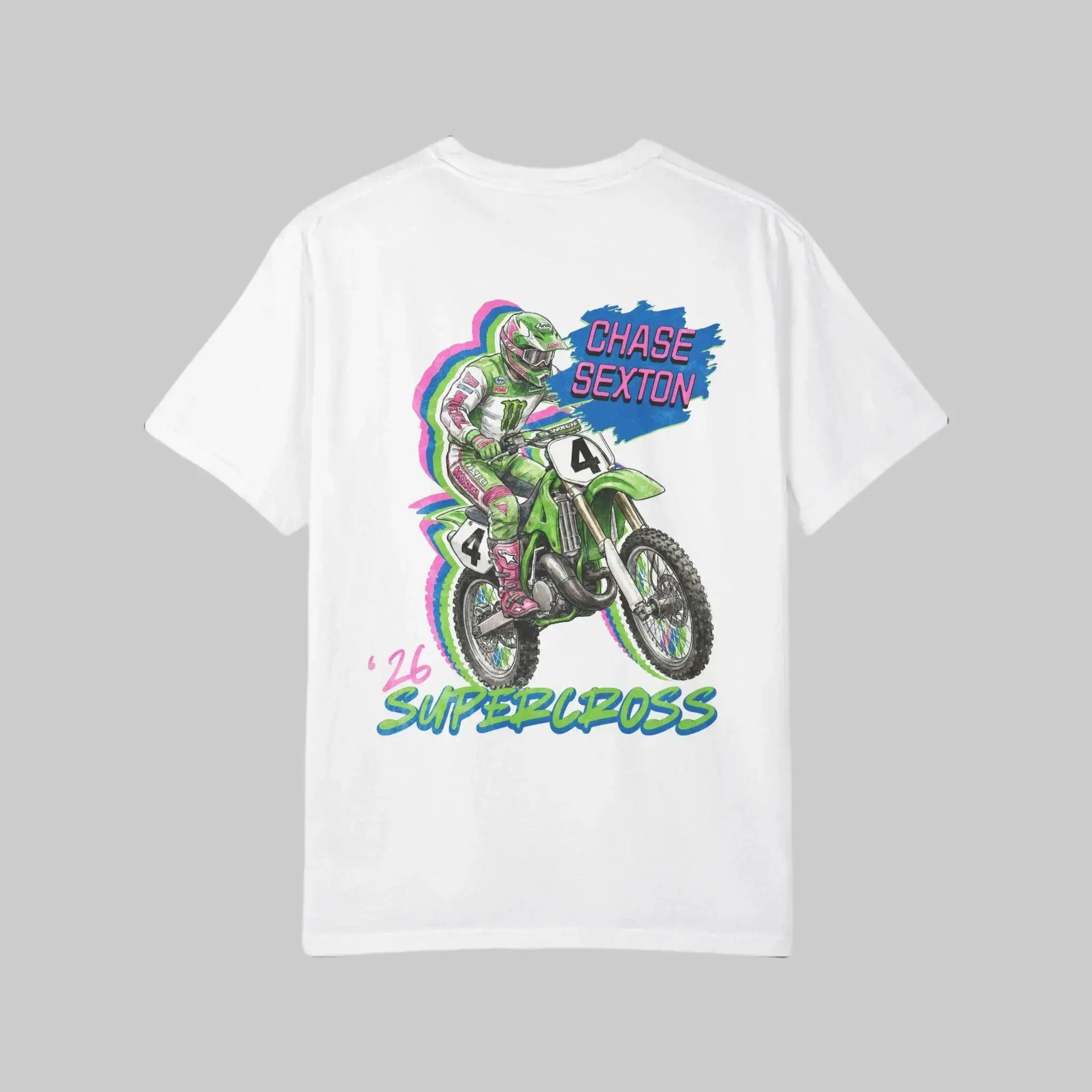 Chase Sexton Supercross Motocross T-Shirt Sweatshirt Hoodie 2 Sided Dirt Bike Clothing