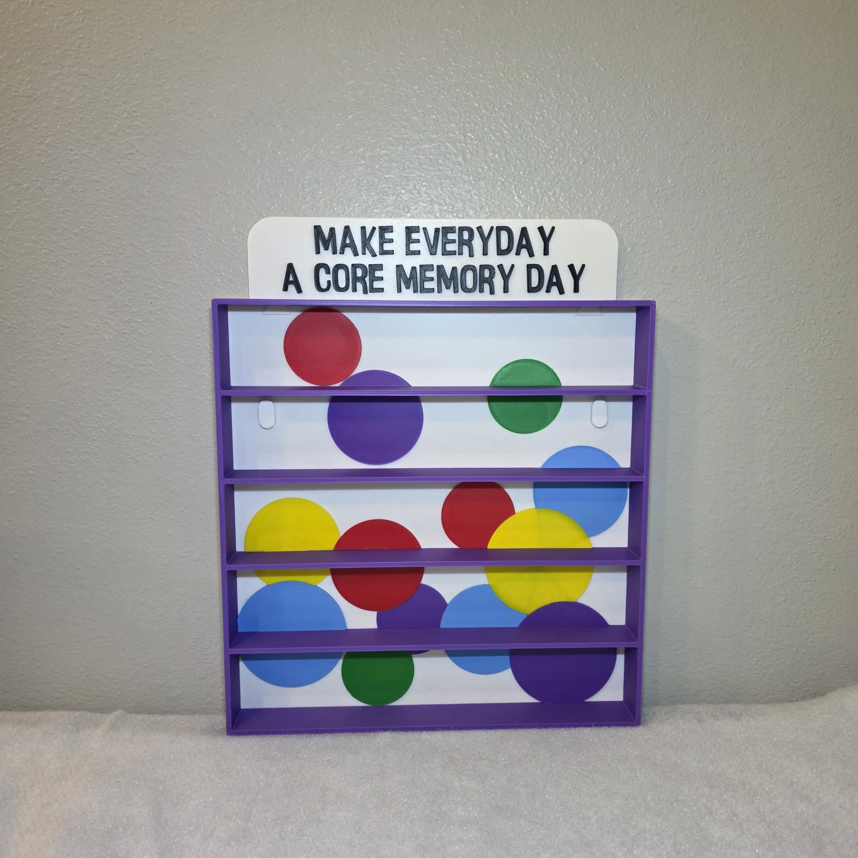 Inside Out Doorables Display Shelf Core Memory Mini Figure Organizer 6-Tier Wall-Mounted or Tabletop 9.5 H x 9.25 W Disney Doorables Organizer