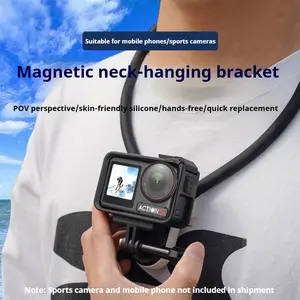 Dji Osmo Pocket 3 Magnetic Neck Strap Mount, Sports Camera Viewfinder Clip X5 Accessories, Durable & Portable Design, Wearable Action Camera