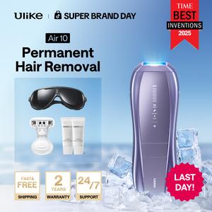 Ulike Laser Hair Removal Air 10 IPL Device with Ice-Cooling Contact Dual Lights Skin Sensor & SHR Mode for Comfortable Effective Results - Epilator