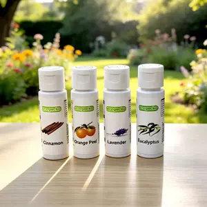 Ecogecko Fragrant Aroma Oil for Water Based Air Revitalizer Air Freshener, 4 Scent Pack (Cinnamon, Eucalyptus, Lavender and Orange Peel) 4x30ML