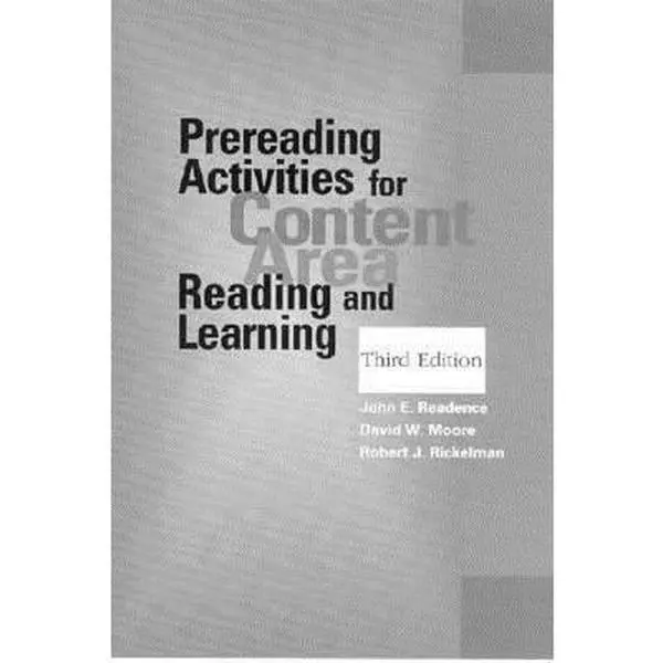 USED-Prereading Activities for Content Area Reading and Learning by John E. Readence (Paperback)