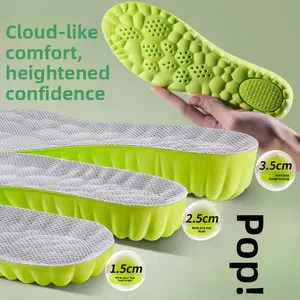 Clouds Increase Height Insoles Bacteriostatic Deodorant Breathable Sweat Absorbing Soft Elastic Shock Absorbing Comfortable Not Tired Feet Cannot Collapse for Long Time Men and Women Footwear Shoe