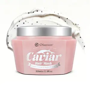 CNMOFAXIN Caviar Hair Mask, Enriched with Caviar Essence, Keratin, & Herbal Extracts for Ultimate Shine & Softness, Deep Conditioning Treatment for Dry or Damaged Hair, 11.8 fl oz，Sulfate-Free
