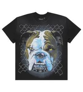 Hellstar Beware Of The Dog Tee Black Graphic T-Shirt Streetwear Unisex Cotton Shirt Trendy Hellstar Tour Merch Aesthetic Top