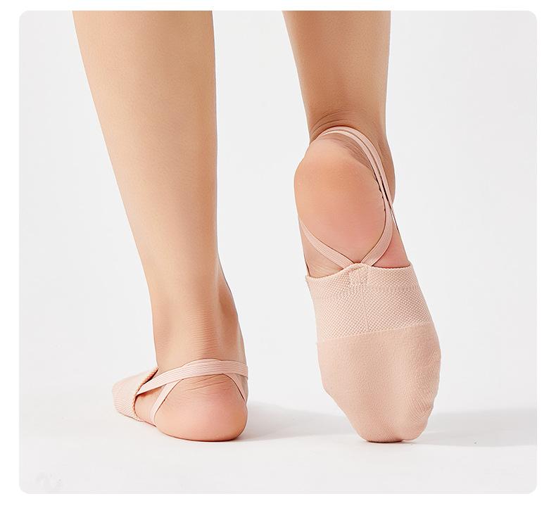 Dance shoes, knitted artistic gymnastics shoes, half-socks for men and women, half-sole shoes, cheerleading and belly dance practice shoes