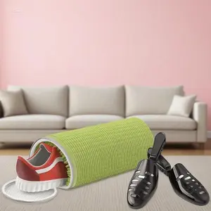 Reusable Shoe Washing Bag - 360 °   Deep Clean Laundry Bag with Zipper - Machine Washable Sneaker Bag with Cleaning Fibers - Durable Mesh Shoe Protector for Washer - 2-Pack Zippered Wash Bags Set Microfiber