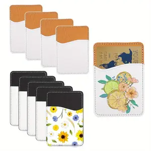 Card Holder Wallet, 5/10pcs Stick-on Card Holder, Heat Transfer Vinyl DIY Phone Pocket for iPhone & Android