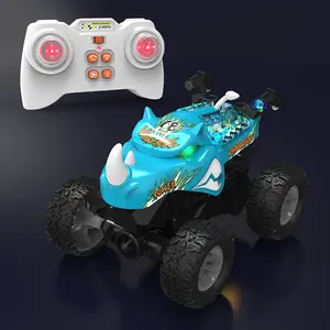 Mini Remote Control Stunt Rhino Car - 360° Rotating Off-Road Monster. 2.4 GHz All-Terrain RC Truck Toy. Suitable for Boys and Girls, Holiday Gift