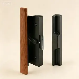 Replacement Sliding Door Handle with Wood Finish, Interior Sliding Door Hardware, Durable and Easy to Install, Reusable Door Handle, Single Pack Sliding Door Handle for Interior Doors