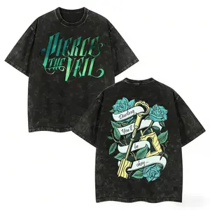 Vintage Rock Graphic Tee Washed Oversize Style, Heavy Metal Band Inspired Cotton Shirt for Concert Outfits, Unisex 90s Streetwear Gift for Music Lovers