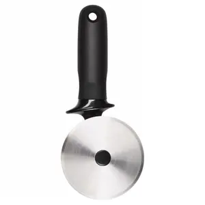 Softworks Pizza Wheel: Stainless Steel Pizza Slicer & Roller, Dishwasher-Safe, Black Handle