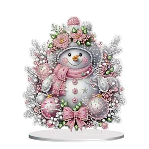 Snowman Pattern DIY Diamond Arts Colorful Painting Kit without Frame, DIY 5D Diamond Arts Colorful Painting Kit, Wall Art Decor for Home Bedroom, Diamond Painting Kits